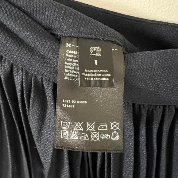 Scotch & Soda - Pleated Palazzo Pants/Trousers in Navy - 1 - Picture 7 of 8